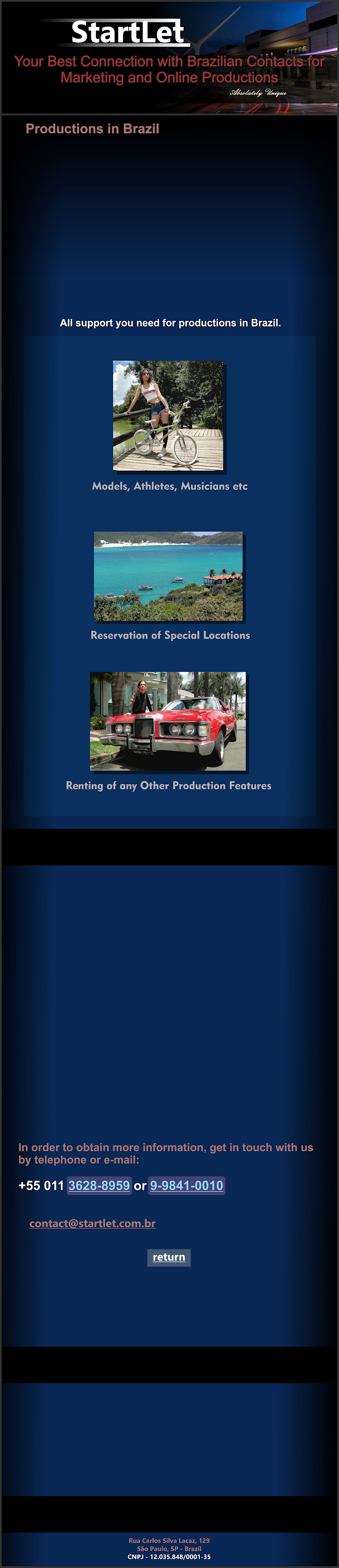 Get help to produce videos in Brazil or arrange events here